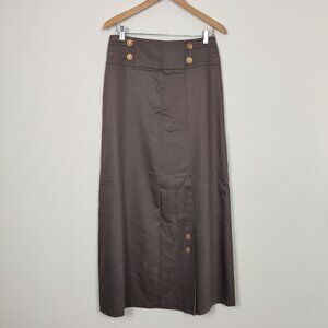 Women's Maxi Skirt in Brown Size EU 38 Lace Coquette Feminine Formal Office